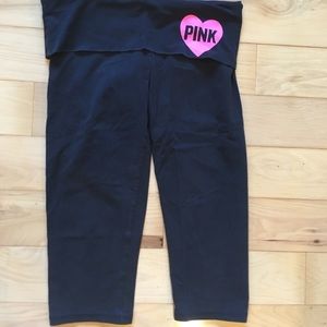 Victorias Secret PINK Cropped Bling Yoga Leggings